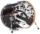 Vinyl Decal Skin Wrap for 20" Bass Kick Drum Head Baja 0018 Red Dark - DRUM HEAD NOT INCLUDED