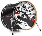 Vinyl Decal Skin Wrap for 20" Bass Kick Drum Head Baja 0018 Red - DRUM HEAD NOT INCLUDED