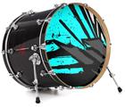 Vinyl Decal Skin Wrap for 20" Bass Kick Drum Head Baja 0040 Neon Teal - DRUM HEAD NOT INCLUDED