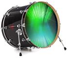 Vinyl Decal Skin Wrap for 20" Bass Kick Drum Head Bent Light Greenish - DRUM HEAD NOT INCLUDED