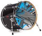 Vinyl Decal Skin Wrap for 20" Bass Kick Drum Head Baja 0032 Blue Medium - DRUM HEAD NOT INCLUDED