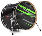 Vinyl Decal Skin Wrap for 20" Bass Kick Drum Head Baja 0014 Neon Green - DRUM HEAD NOT INCLUDED