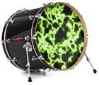 Vinyl Decal Skin Wrap for 20" Bass Kick Drum Head Electrify Green - DRUM HEAD NOT INCLUDED