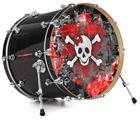 Vinyl Decal Skin Wrap for 20" Bass Kick Drum Head Emo Skull Bones - DRUM HEAD NOT INCLUDED