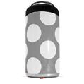 WraptorSkinz Skin Decal Wrap compatible with Yeti 16oz Tall Colster Can Cooler Insulator Kearas Polka Dots Whtie On Gray (COOLER NOT INCLUDED)