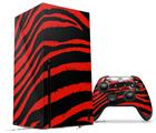 WraptorSkinz Skin Wrap compatible with the 2020 XBOX Series X Console and Controller Zebra Red (XBOX NOT INCLUDED)