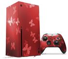 WraptorSkinz Skin Wrap compatible with the 2020 XBOX Series X Console and Controller Bokeh Butterflies Red (XBOX NOT INCLUDED)