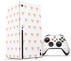 WraptorSkinz Skin Wrap compatible with the 2020 XBOX Series X Console and Controller Hearts Orange (XBOX NOT INCLUDED)