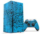 WraptorSkinz Skin Wrap compatible with the 2020 XBOX Series X Console and Controller Folder Doodles Blue Medium (XBOX NOT INCLUDED)