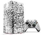WraptorSkinz Skin Wrap compatible with the 2020 XBOX Series X Console and Controller Folder Doodles White (XBOX NOT INCLUDED)