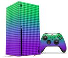 WraptorSkinz Skin Wrap compatible with the 2020 XBOX Series X Console and Controller Faded Dots Purple Green (XBOX NOT INCLUDED)