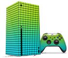 WraptorSkinz Skin Wrap compatible with the 2020 XBOX Series X Console and Controller Faded Dots Neon Teal Green (XBOX NOT INCLUDED)