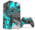 WraptorSkinz Skin Wrap compatible with the 2020 XBOX Series X Console and Controller Baja 0032 Neon Teal (XBOX NOT INCLUDED)