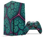 WraptorSkinz Skin Wrap compatible with the 2020 XBOX Series X Console and Controller Linear Cosmos Teal (XBOX NOT INCLUDED)