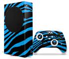 WraptorSkinz Skin Wrap compatible with the 2020 XBOX Series S Console and Controller Zebra Blue (XBOX NOT INCLUDED)