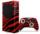 WraptorSkinz Skin Wrap compatible with the 2020 XBOX Series S Console and Controller Zebra Red (XBOX NOT INCLUDED)