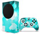 WraptorSkinz Skin Wrap compatible with the 2020 XBOX Series S Console and Controller Bokeh Squared Neon Teal (XBOX NOT INCLUDED)