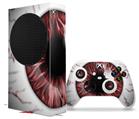 WraptorSkinz Skin Wrap compatible with the 2020 XBOX Series S Console and Controller Eyeball Red (XBOX NOT INCLUDED)