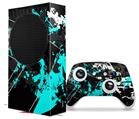 WraptorSkinz Skin Wrap compatible with the 2020 XBOX Series S Console and Controller Baja 0003 Neon Teal (XBOX NOT INCLUDED)