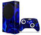 WraptorSkinz Skin Wrap compatible with the 2020 XBOX Series S Console and Controller Liquid Metal Chrome Royal Blue (XBOX NOT INCLUDED)