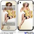 iPhone 3GS Skin - Rose Pin Up Girl