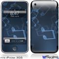 iPhone 3GS Skin - Bokeh Music Blue