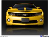 Poster 24"x18" - 2010 Chevy Camaro Yellow - Black Stripes on Black