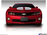 Poster 24"x18" - 2010 Chevy Camaro Jeweled Red - White Stripes