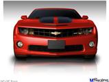 Poster 24"x18" - 2010 Chevy Camaro Victory Red - Black Stripes