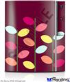 Sony PS3 Skin - Plain Leaves On Burgundy