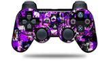 Sony PS3 Controller Decal Style Skin - Purple Graffiti (CONTROLLER NOT INCLUDED)