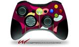 XBOX 360 Wireless Controller Decal Style Skin - Plain Leaves On Burgundy (CONTROLLER NOT INCLUDED)