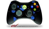 XBOX 360 Wireless Controller Decal Style Skin - Lots of Dots Blue on Black (CONTROLLER NOT INCLUDED)