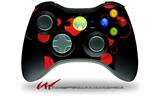 XBOX 360 Wireless Controller Decal Style Skin - Lots of Dots Red on Black (CONTROLLER NOT INCLUDED)