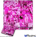 Decal Skin compatible with Sony PS3 Slim Pink Plaid Graffiti