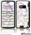 LG enV2 Skin - Neon Swoosh on White