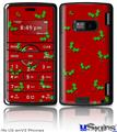 LG enV2 Skin - Holly Leaves on Red