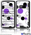 LG enV2 Skin - Lots of Dots Purple on White