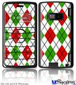 LG enV2 Skin - Argyle Red and Green