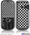 LG Rumor 2 Skin - Checkered Canvas Black and White