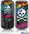 LG Rumor 2 Skin - Rainbow Plaid Skull