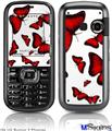 LG Rumor 2 Skin - Butterflies Red