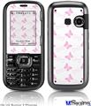 LG Rumor 2 Skin - Pastel Butterflies Pink on White