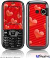 LG Rumor 2 Skin - Glass Hearts Red