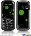 LG Rumor 2 Skin - Lots of Dots Green on Black