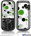 LG Rumor 2 Skin - Lots of Dots Green on White