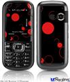 LG Rumor 2 Skin - Lots of Dots Red on Black