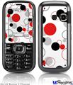 LG Rumor 2 Skin - Lots of Dots Red on White