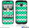 HTC Droid Eris Skin - Kearas Daisies Stripe Sea Foam