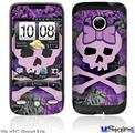 HTC Droid Eris Skin - Purple Girly Skull